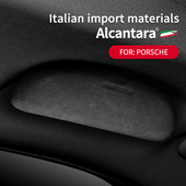 Alkalmas Porsche Palamela Alcantara velúr szemüvegtokhoz, Cayenne Macan speciális autós napszemüvegtartóhoz