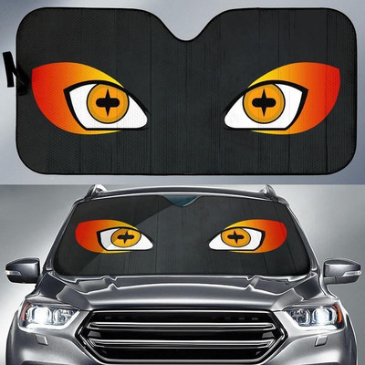 Első szélvédős napernyő az autóhoz Cool Iron Eyes Print Auto Visor Shield Cover Nyári Jármű napernyők pare soleil de voiture