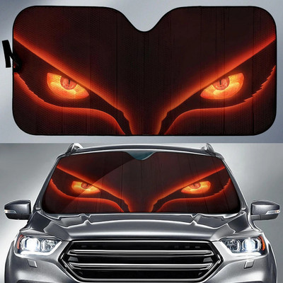 Első szélvédős napernyő az autóhoz Cool Iron Eyes Print Auto Visor Shield Cover Nyári Jármű napernyők pare soleil de voiture