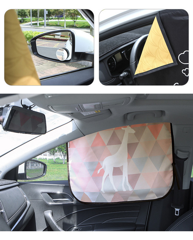 Cortina magnetica Parasolar masina Geam Parasolar Desene animat Geam lateral universal Parasolar Protectie UV Bebelusi Copii