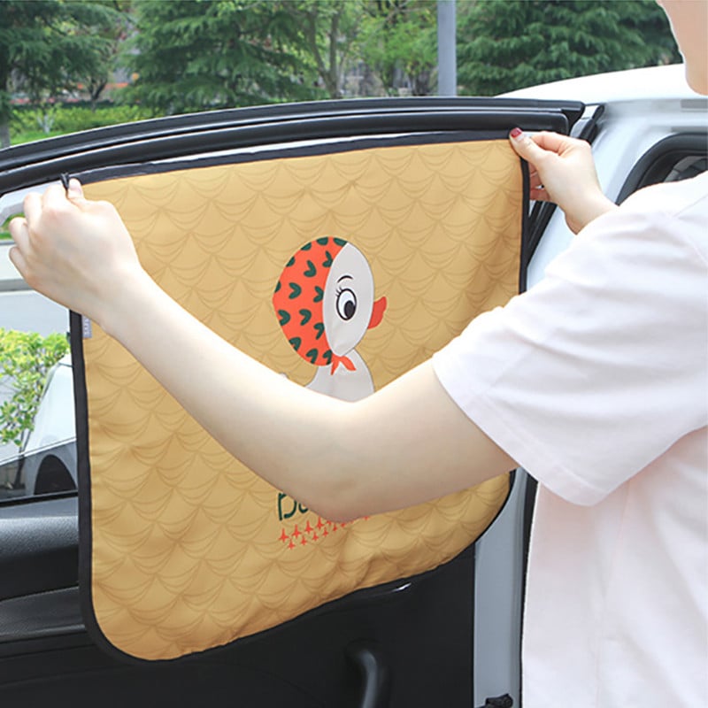 Cortina magnetica Parasolar masina Geam Parasolar Desene animat Geam lateral universal Parasolar Protectie UV Bebelusi Copii