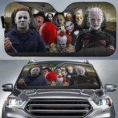 Horror Movie Car SunShade Jason Voorhees , Freddy Krueger , Pennywise Car SunShade horrorfilm szereplők