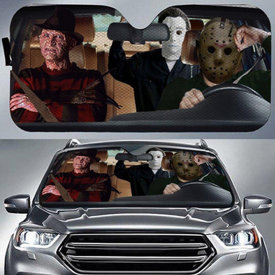 Horror Movie Car SunShade Jason Voorhees , Freddy Krueger , Pennywise Car SunShade horrorfilm szereplők