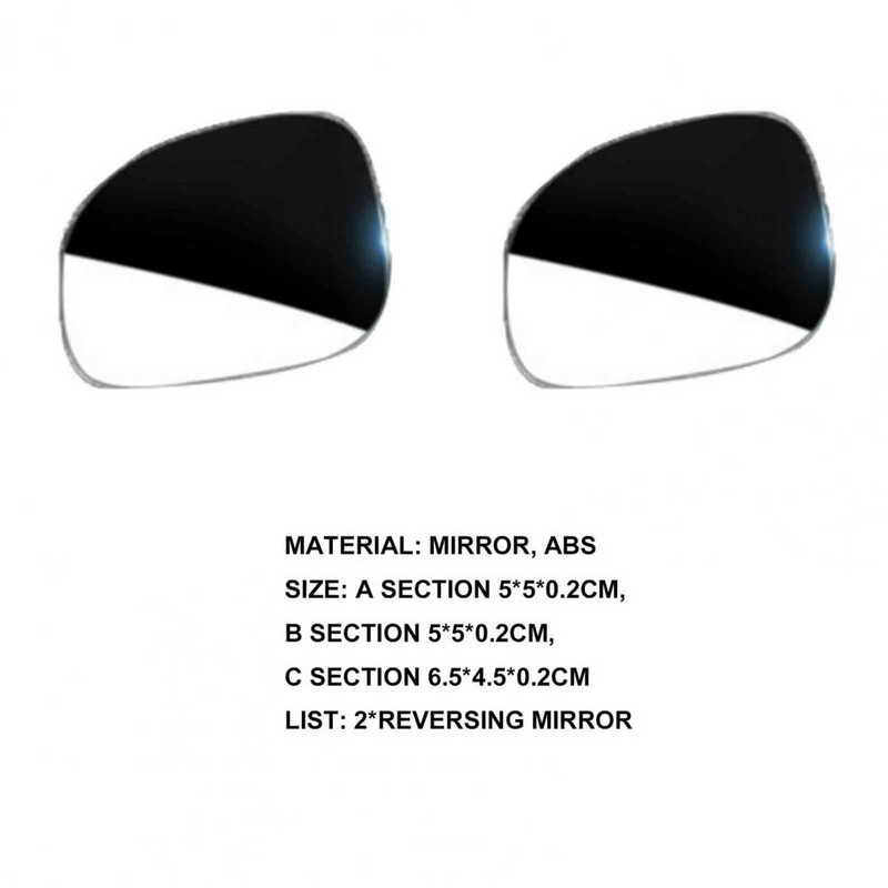 2 kom 360 širokokutno okruglo konveksno ogledalo za automobil Ogledalo za mrtvu točku sa strane vozila Široko retrovizor Malo okruglo ogledalo