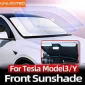 Autó napernyő első ablaka Tesla Model 3 Model Y napernyőhöz Titanium Silve rumbrella Szélvédő kárpit díszítő kiegészítők