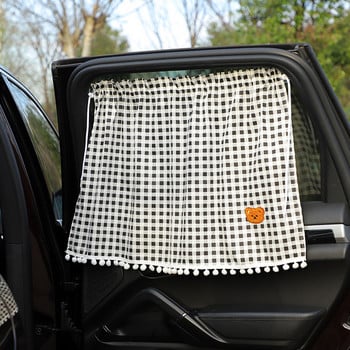 1 ΤΕΜ Universal Car Sun Shade Κουρτίνες Χαριτωμένο Cartoon Bear Styling Car Styling Πίσω Πλαϊνό Παράθυρο Παρμπρίζ Sunshade Protect Κουρτίνες παραθύρου