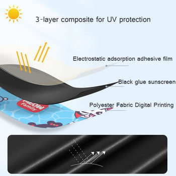 Сенник за кола UV защита Електростатична адсорбция Сенник за прозорци на кола за деца Универсална автоматична завеса Слънцезащитен крем на открито