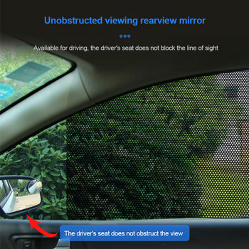 2 бр. 42x38cm Направи си сам стикери за кола Сенници Слънцезащитен капак на прозореца Черен PVC сенник Страничен прозорец на прозореца с малки дупки