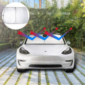 Automatikus szélvédő napernyő burkolat hőszigetelő Tesla Model 3 Y autóablak napernyő napvédő védő napernyő Coche tartozékok