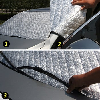 Αυτοκίνητο Snow Ice Protector Παράθυρο Παρμπρίζ Sun Shade Μπροστινό Πίσω Κάλυμμα μπλοκ παρμπρίζ Ζελατίνα Auto Εξωτερικά Αξεσουάρ 150x70cm