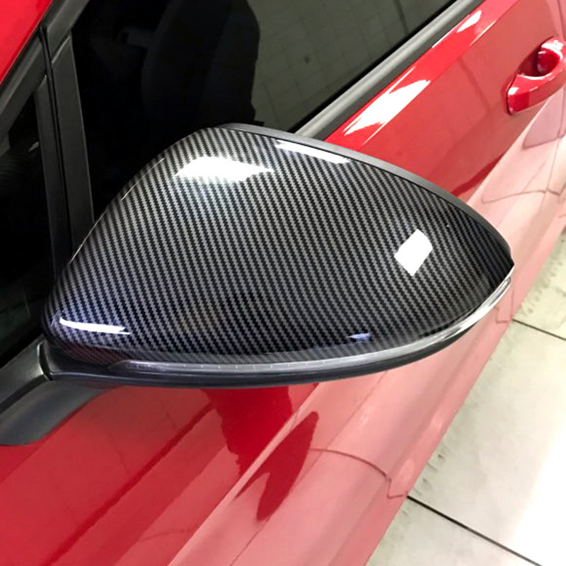 2 darab VW Golf MK7 7.5 GTI 7 7R tükörborítások sapkák Hátsó tükör tok burkolata karbon megjelenés fényes fekete matt króm burkolat