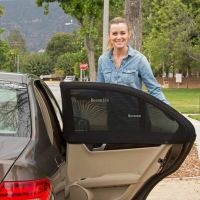 2gab Universālie automobiļu stila aksesuāri Saules sānu loga aizkars Aizmugurējā loga pārsegs UV aizsardzība Saulessargs Visor Shield