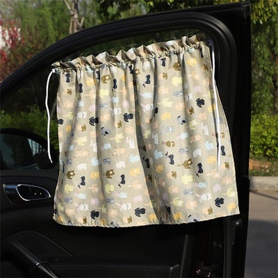 Cortina cu ventuză în geamul mașinii Parasolar cu desene animate Umbrelă laterală universală Protecție UV pentru copii, copii, copii