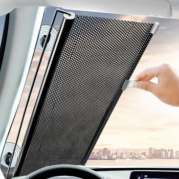Прибиращ се преден прозорец на автомобил Сенник Протектор Чадър Сенник Покривало Завеси Интериор на автомобила Защита на предното стъкло Аксесоари