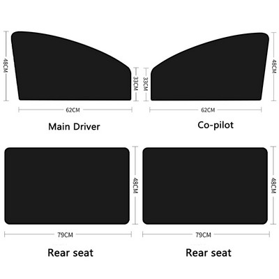 Umbrelă de soare magnetică pentru mașină, protecție UV, capac de perdea pentru fereastră de mașină, parasolar, plasă pentru fereastră laterală, parasolar, protecție de vară, film pentru ferestre
