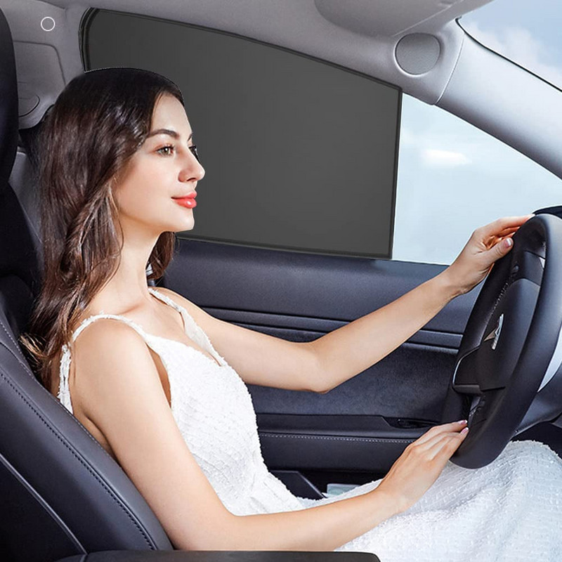 Umbrelă de soare magnetică pentru mașină, protecție UV, capac de perdea pentru fereastră de mașină, parasolar, plasă pentru fereastră laterală, parasolar, protecție de vară, film pentru ferestre