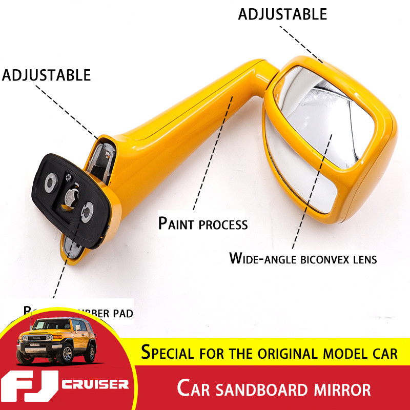 Za Toyotu FJ Cruiser Sand Board Ogledalo Desna strana haube Blatobran Mrtvi kut Retrovizor Širokokutna modifikacija bikonveksne leće