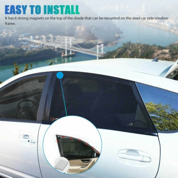 2 τμχ Μαγνητικό πλαϊνό παράθυρο αυτοκινήτου Σκιά ηλίου Προστασία από υπεριώδη ακτινοβολία Κουρτίνα αντηλιακό δίχτυ αντηλιακή αλεξήλιο Summer Protect περσίδες αυτοκινήτου Αξεσουάρ αυτοκινήτου