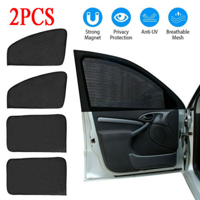 2 buc. magnetice geamuri laterale mașini umbrire de soare cu protecție UV perdea parasolar plasă parasolară vara protectie jaluzele mașini accesorii auto