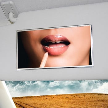 2021 Car Cosmetic Mirror από ανοξείδωτο ατσάλι Φορητός καθρέφτης μακιγιάζ σκίασης Πρακτικό εσωτερικό αυτοκινήτου 110X65mm για διακόσμηση αυτοκινήτου