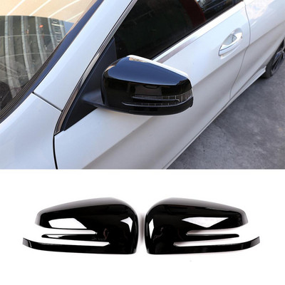 За Mercedes Benz A CLA GLA GLK Class W176 W117 X156 X2 x Black `Carbon Fiber ABS Странична врата Огледало за обратно виждане Капачка Облицовка 20