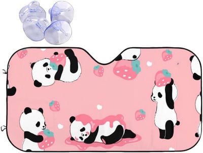 Sjenilo za vjetrobransko staklo, slatka ružičasta sjenila za automobil za žene, zaštita od sunca za vozila, ružičasti ukras za automobil, ružičasti dodaci za automobil, poklon, ružičasta sjenila