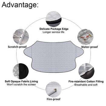 Universal Car Snow Windshield Cover Μαγνητικό κάλυμμα παρμπρίζ Πιο παχύ κάλυμμα προστασίας από σκίαση από τον ήλιο Κάλυμμα Sun Blocker για SUV