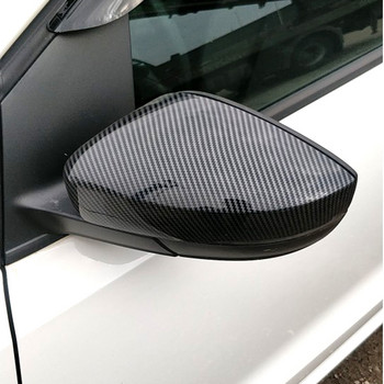 2PCS за VW Polo 6R 6C Капак на огледалото на страничната врата Смяна на капачки (въглеродни влакна) подходящи за Volkswagen 2010 2011 2012 2013 2014 2016 2017
