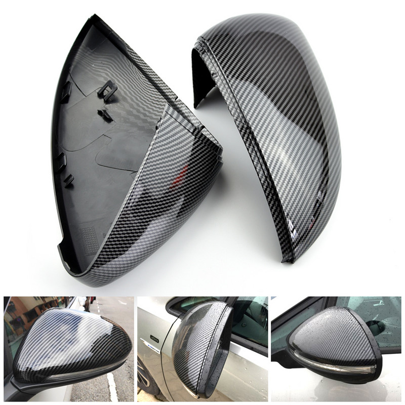 2PCS Poklopci retrovizora Kape Retrovizor Kućište za VW Golf MK7 7.5 GTI 7 7R Carbon Bright Black Cover auto dodatak