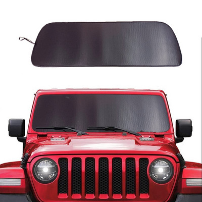 Priekinio stiklo skėčio dangtelis, skirtas Jeep Wrangler JL JLU 2018 2019 aliuminio folijos skydelio kilimėlis, apsaugantis nuo UV spindulių šilumos