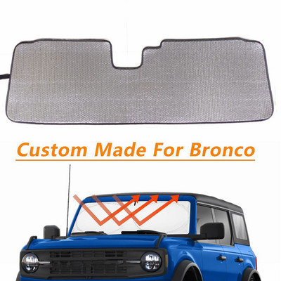 Сенник на предното стъкло Сгъваем капак Козирка за 2021 2022 Ford Bronco 2/4 врати