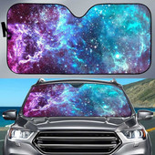 Starfield Nebula Galaxy Space Print Autó napernyő Gyönyörű galaxis háttér szélvédő napernyő Oxford szövet