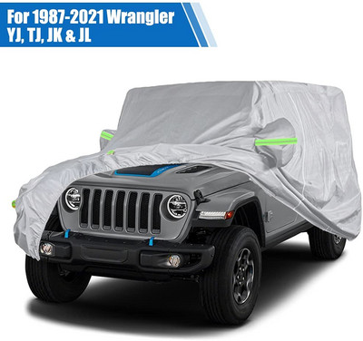 Car Cover For Jeep Wrangler 2 Door 4 Door ,Windproof Dustproof  UV Protection Auto Cover For Jeep Wrangler JK ,JL,YJ 1987-2022