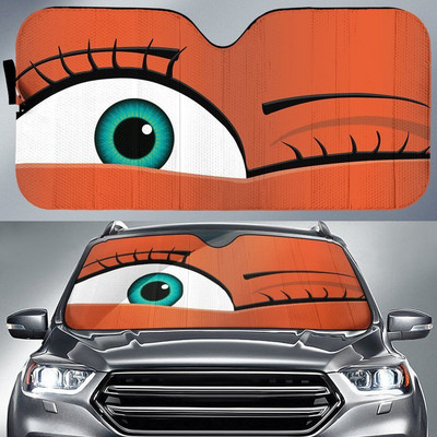 Reflektor Anti UV Protector Eyes Rajzfilm autós napernyõ elsõ szélvédõ napernyõ Tartós autós napernyõk ablakos autótartozékokhoz