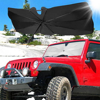 Сгъваем чадър за кола, предно стъкло, сенник, преден прозорец, UV защита, сенник, завеса, чадър за Wrangler JL/JLU
