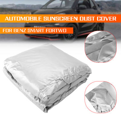 Automašīnas pārsegs Auto Body Body Sun Rain Putekļu necaurlaidīgs ūdensnecaurlaidīgs vāks Benz Smart Fortwo Outdoor Full Car Cover Saules UV aizsardzība