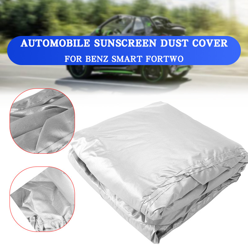 Automašīnas pārsegs Auto Body Body Sun Rain Putekļu necaurlaidīgs ūdensnecaurlaidīgs vāks Benz Smart Fortwo Outdoor Full Car Cover Saules UV aizsardzība