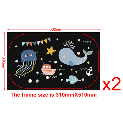 Umbrire de soare pentru mașină Husă de mașină cu desene animate Film de perdea pentru geam lateral din spate Parasolar pentru mașină Vizor Protecție UV la căldură pentru bebeluși, copii, copii