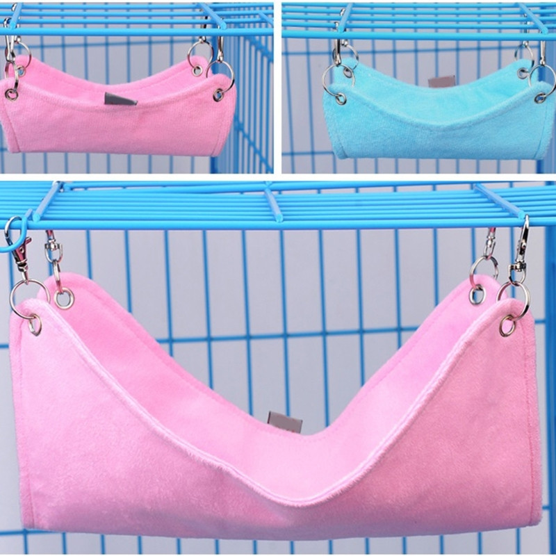 Plüss Squirrel Bird Hammock Univerzális meleg hálózsák fészek hinta ketrec