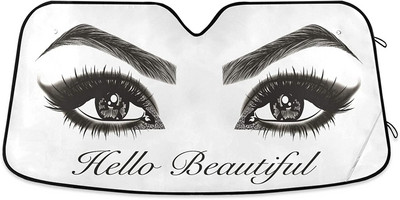 YiGee szemhéjpúder Hello Gorgeous autó szélvédő napernyővel - blokkolja az UV sugarakat napellenző védő, napernyő, hogy megőrizze járművét