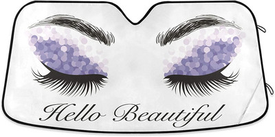 YiGee szemhéjpúder Hello Gorgeous autó szélvédő napernyővel - blokkolja az UV sugarakat napellenző védő, napernyő, hogy megőrizze járművét