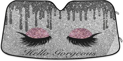 YiGee szemhéjpúder Hello Gorgeous autó szélvédő napernyővel - blokkolja az UV sugarakat napellenző védő, napernyő, hogy megőrizze járművét