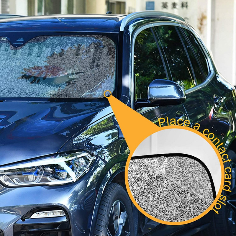 YiGee szemhéjpúder Hello Gorgeous autó szélvédő napernyővel - blokkolja az UV sugarakat napellenző védő, napernyő, hogy megőrizze járművét