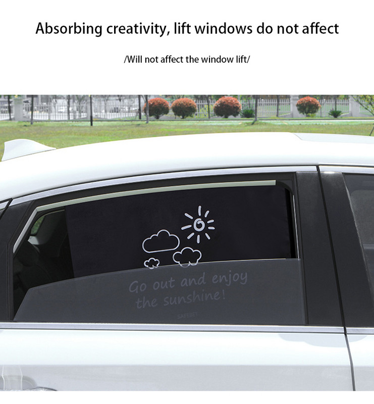 Mașină magnetică UV Protejează perdeaua geamului lateral umbrelă de soare Husă universală a umbrei de soare pentru mașină pentru copii copii drăguț stil de mașină de desene animate
