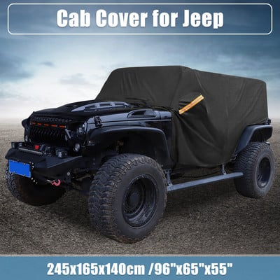 X Autohaux Car Body Cover for Jeep Wrangler JK JL Hardtop 2 Door 2007-2021 Outdoor Windproof Waterproof 210D Oxford Protect