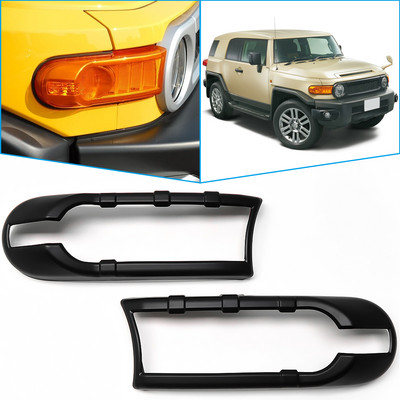 Car Styling ABS Chrome priekinių žibintų priekinių žibintų apsaugos dangtelio apdaila, skirta Toyota FJ Cruiser 2007-2018 2019 2020 2021 2022 m.