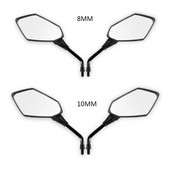 2x retrovizor za skutere, motocikle, motocikle, 8 mm 10 mm, univerzalni nosač retrovizora, podesiv