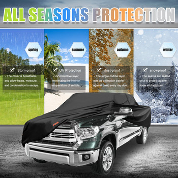 X Autohaux Pickup Truck Car Cover за Toyota Tacoma Double Access Cab 2005-2021 Sun UV Дъжд Сняг Прах Вятър Водоустойчиви капаци