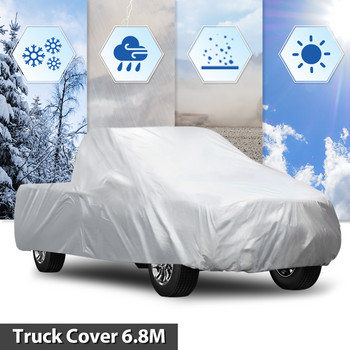 X Autohaux 6.5M 6.8M Калъф за камион Водоустойчив прах Дъжд Сняг Защитен пикап за камион Външни вътрешни капаци за автомобили