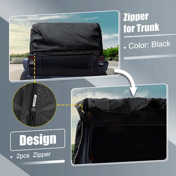 X Autohaux SUV Car Cover Cab Half Cover for Jeep Wrangler JK JL 2 4 Door 2007-2021 Outdoor Waterproof Windproof 420D Oxford